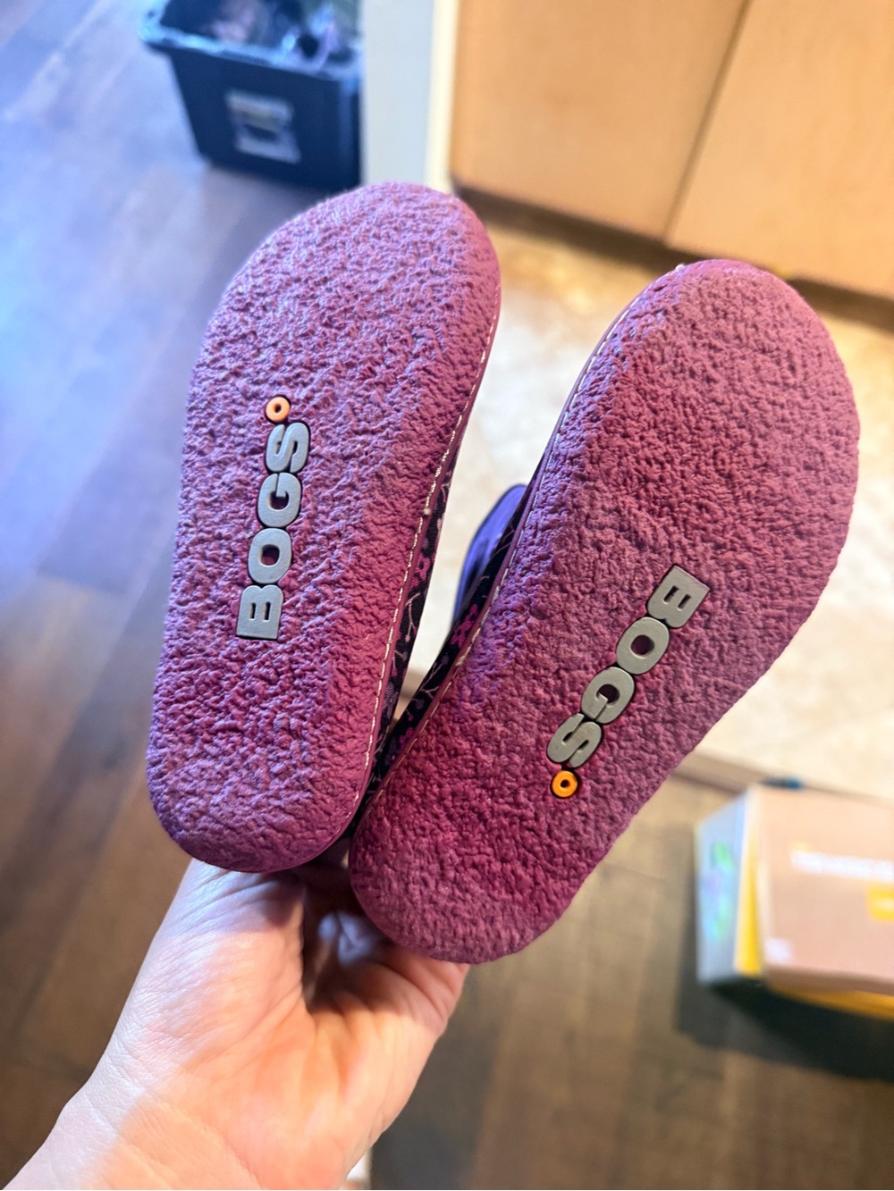 Bogs Kids Purple Slip-On Slippers